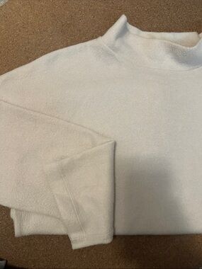 Ann Taylor cream mock neck sweater